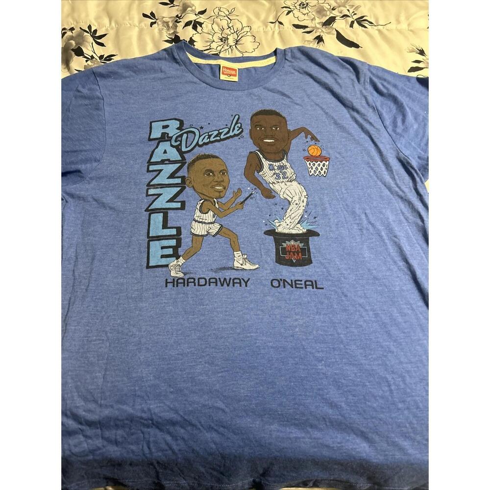 Homage Mens T Shirt Orlando Magic Hardaway Oneal Razzle Dazzle Size Xl